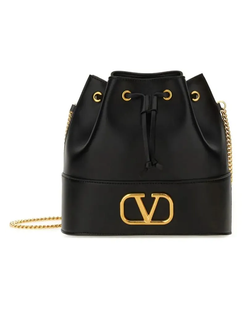 Valentino Garavani Beuteltaschen Mini Bucket Bag With Chain "Vlogo Signature" schwarz Schwarz