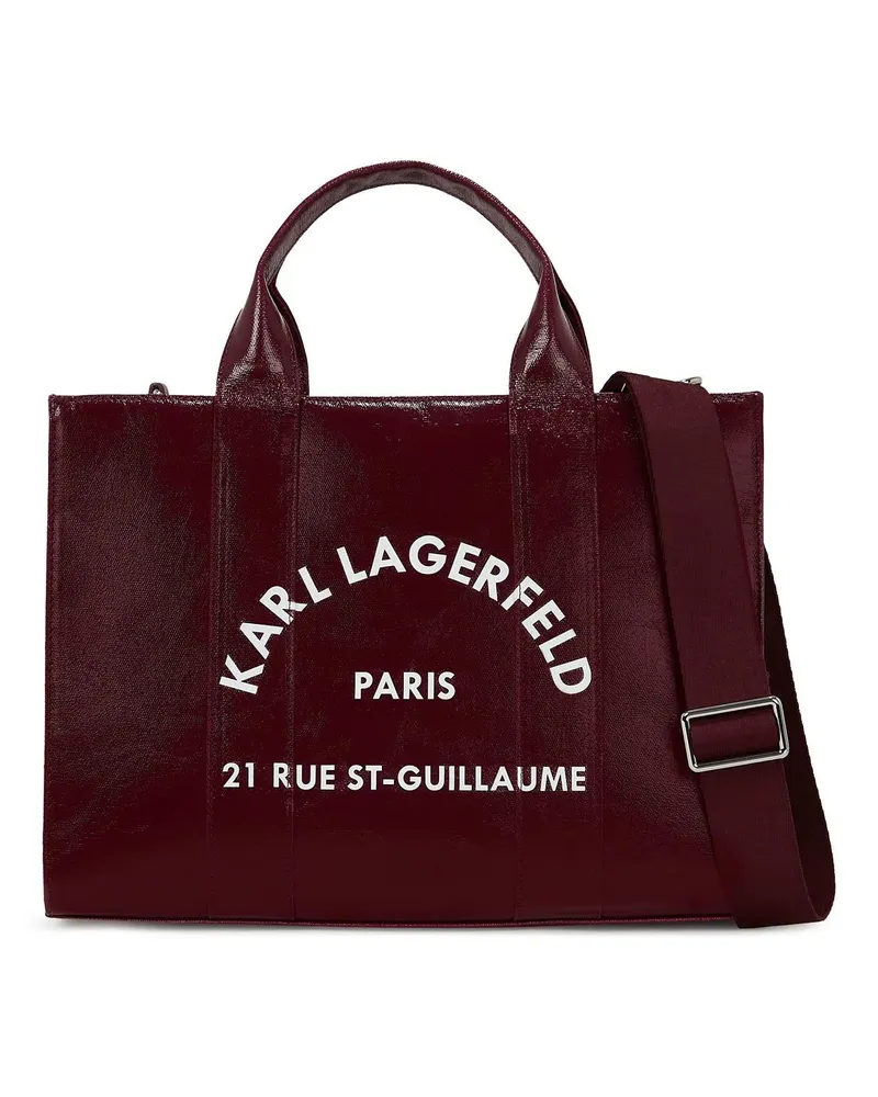 Karl Lagerfeld Shopper Rue St-Guillaume beschichteter Tote Bag rot Rot