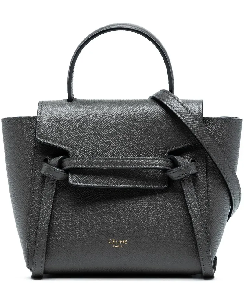 Celine Hobo Bags Pico Grained Calfskin Belt Bag grau Grau