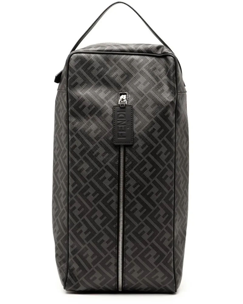 Fendi Crossbody Bags Zucca Coated Canvas Shoe Case grau Grau