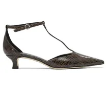 Hohe Schuhe Pointed Toe Kitten Heel Pumps braun