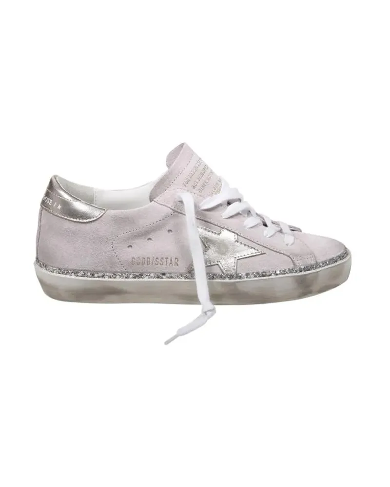 Golden Goose Low-Top Sneaker Super Star Suede Upper Laminated Star pink Rosa