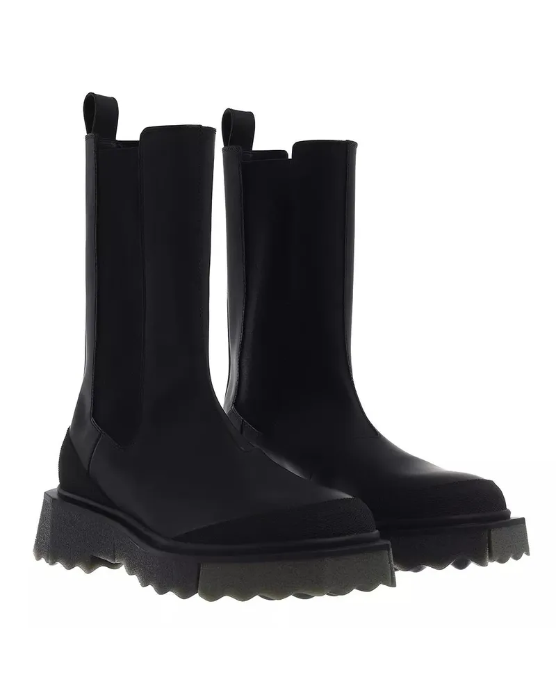 OFF-WHITE Boots & Stiefeletten Calf Sponge Chelsea Boot Schwarz