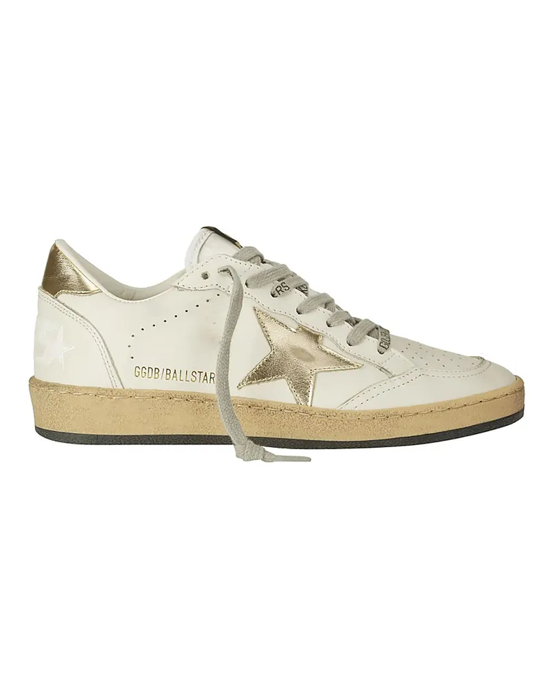 Golden Goose Low-Top Sneaker Leather Sneakers With Pierced Tip weiß Weiß