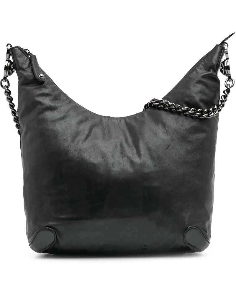 Gucci Hobo Bags 2016-2024 Medium Leather Galaxy Chain Hobo grün Grün