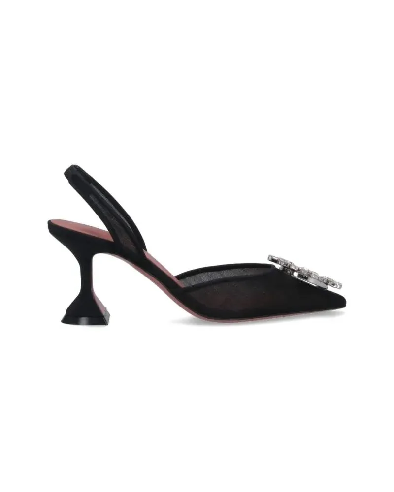 Amina Muaddi Sandalen "Begum" Slingback Sandal Pumps – Black schwarz Schwarz