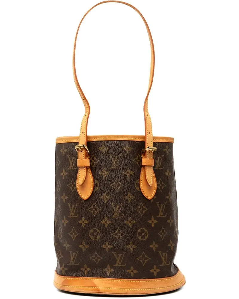 Louis Vuitton Hobo Bags Monogram Petit Bucket braun Braun