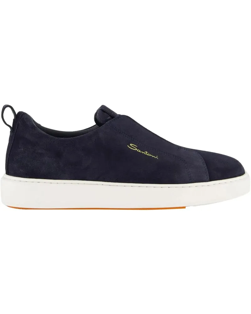 Santoni Loafer Heren Victor Sneaker Blauw blau Blau