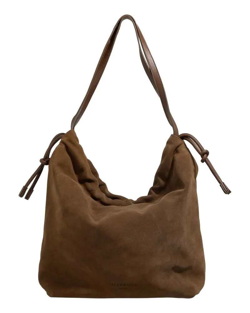 Liebeskind Hobo Bags Lya Hydro Suede Hobo Bag M braun Braun