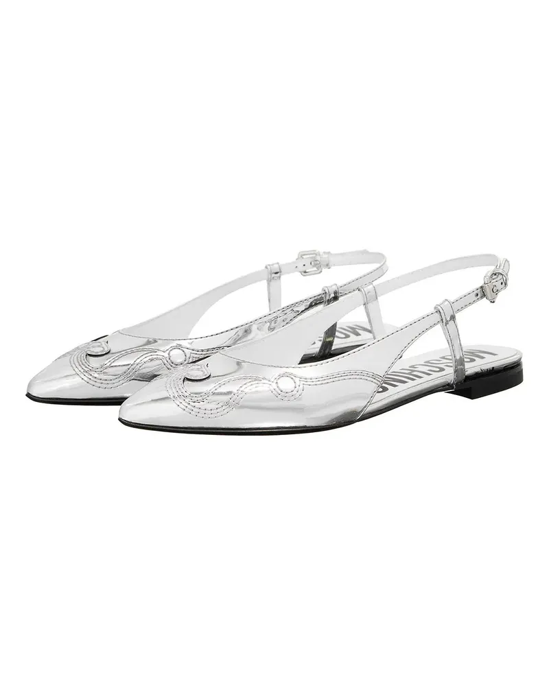 Moschino Espadrilles Ballerina silberfarben 