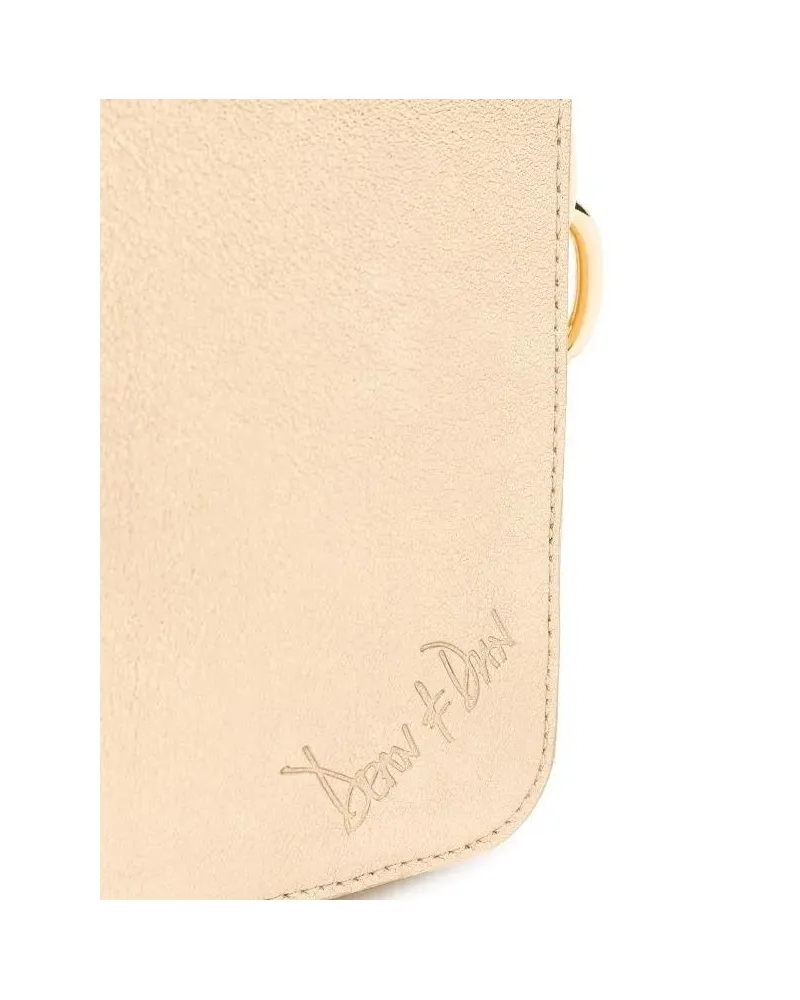 Dsquared2 Hobo Bags Structured Gold Shoulder Bag With Chunky Chain Han beige Beige