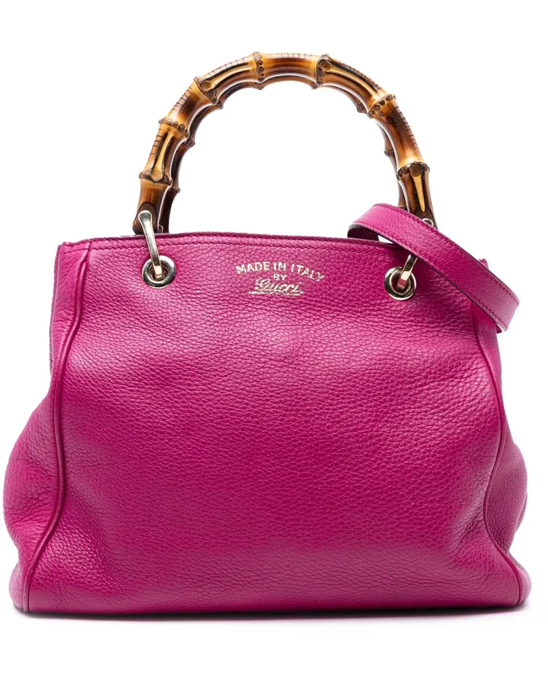 Gucci Hobo Bags Small Calfskin Bamboo Shopper Satchel rosa Gold