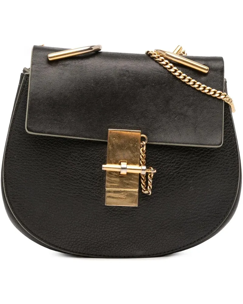 Chloé Hobo Bags Mini Leather Drew Crossbody schwarz Schwarz