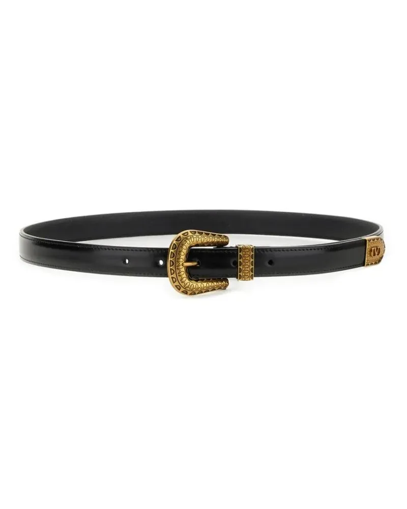 Valentino Garavani Gürtel "Vlogo Signature" Belt schwarz Schwarz
