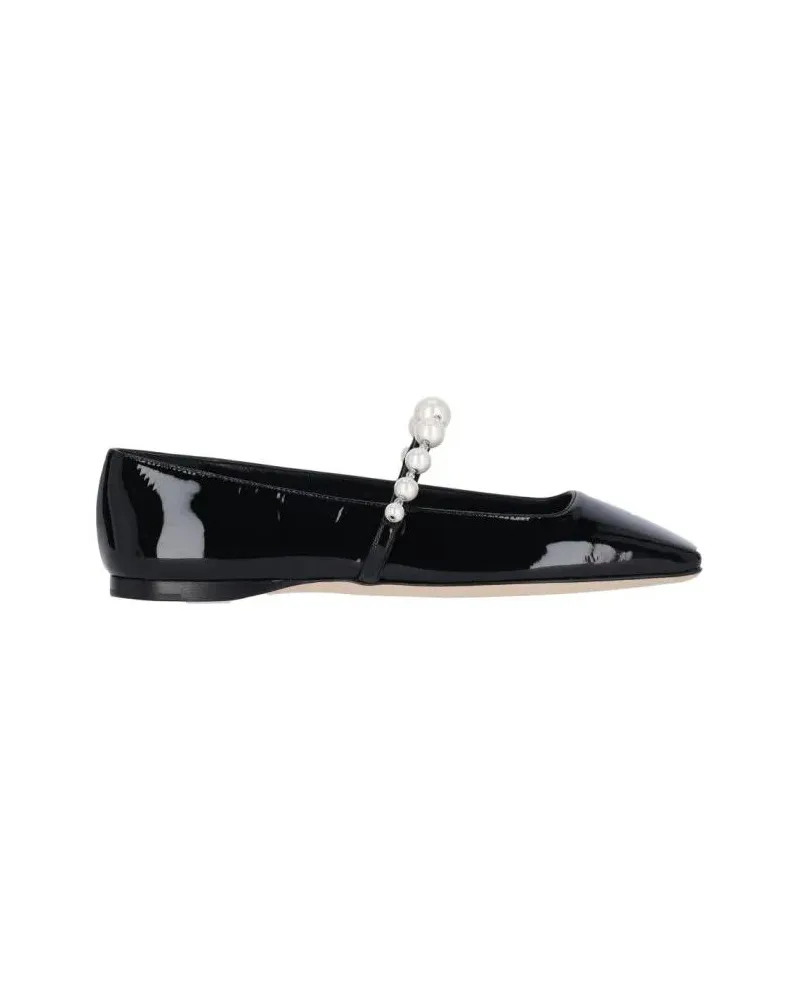 Jimmy Choo Ade" Square-Toe Ballerinas – Black schwarz Schwarz