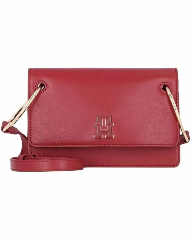 Tommy Hilfiger Hobo Bags Logo Plaque Chic Red Shoulder Bag rot Rot
