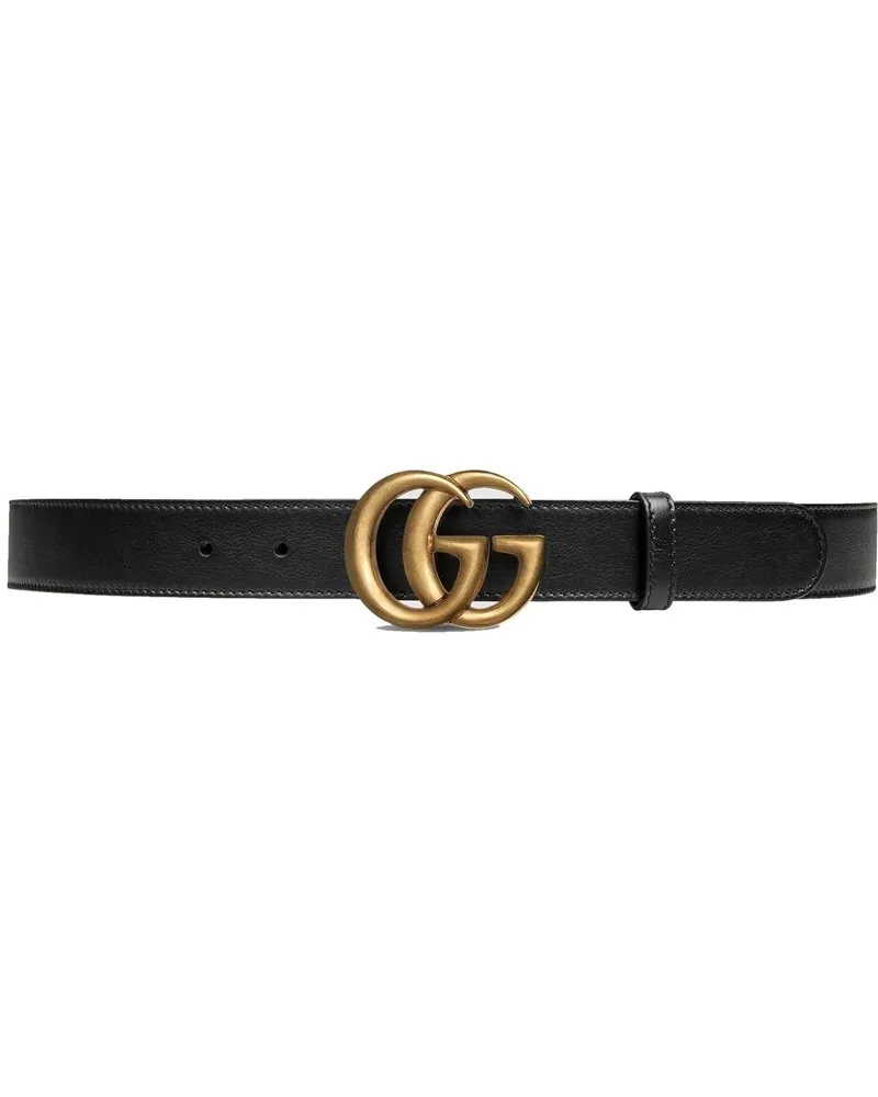 Gucci Gürtel  GG Marmont Leather Belt schwarz Schwarz