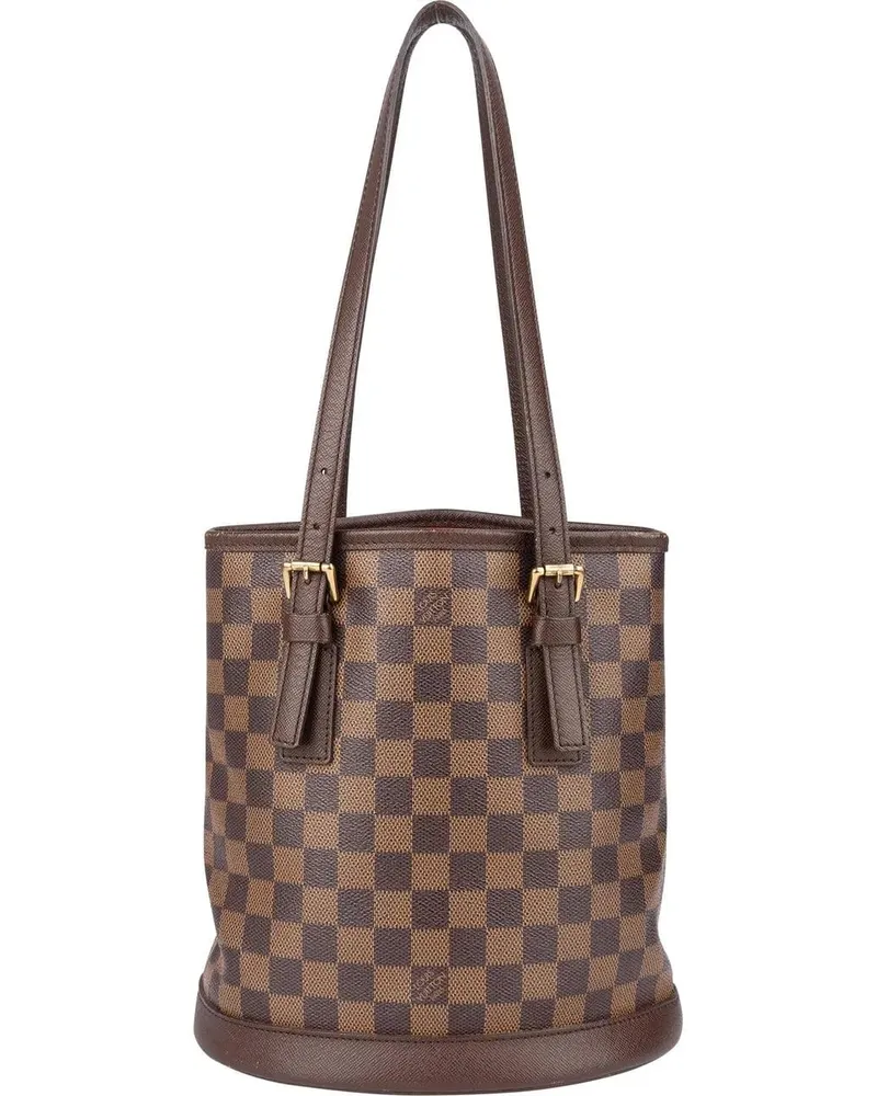Louis Vuitton Crossbody Bags  Damier Ebene Monogram Bucket PM Shou bunt Bunt