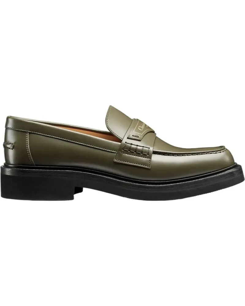 Dior Leather Loafers grün Grün