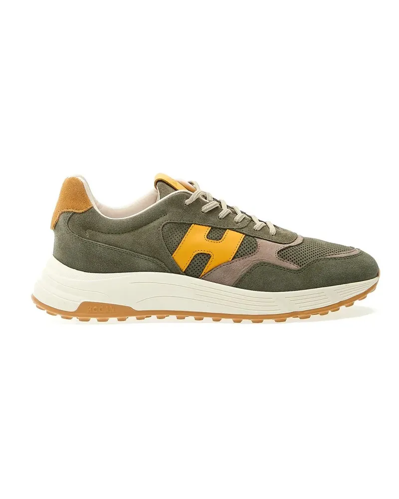 Hogan Low-Top Sneaker Hyperlight Suede Green H Yellow Sneakers grün Grün
