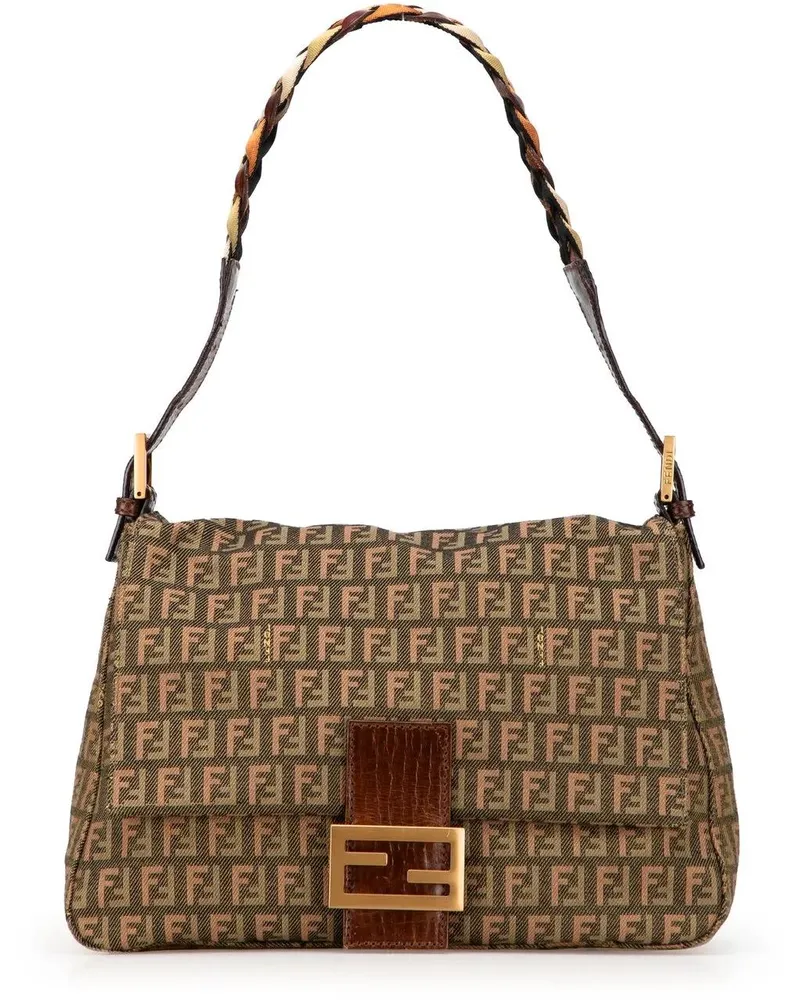 Fendi Hobo Bags Multicolor Zucchino Canvas Mamma Forever braun Braun