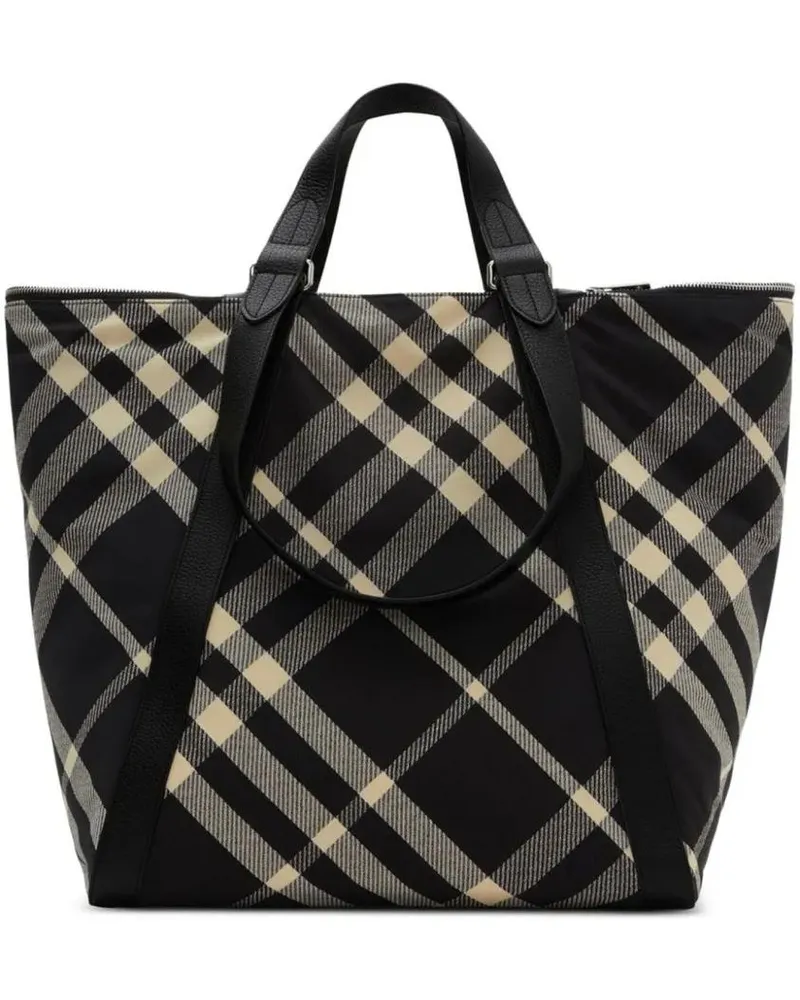 Burberry Shopper & Totes Trapezoidal Shoulder Bag schwarz Schwarz