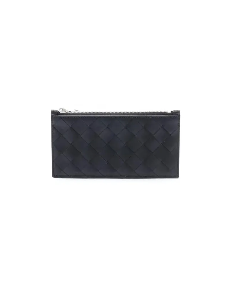 Bottega Veneta Portemonnaies Intrecciato Coin Purse schwarz Schwarz