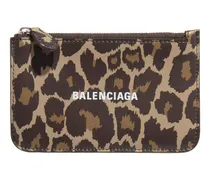 Portemonnaie Leopard Print Coin and Card Holder braun