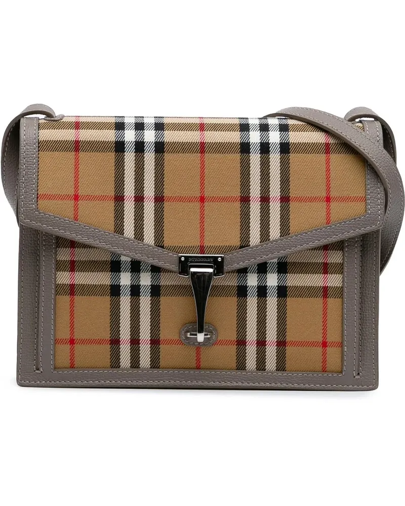 Burberry Hobo Bags 2000-2017 Small House Check Canvas Macken Crossbod braun Braun