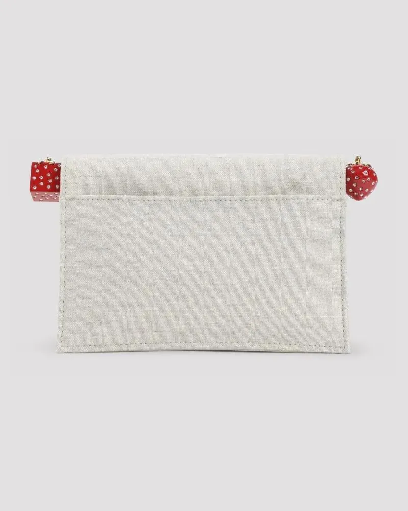 Jacquemus Crossbody Bags Light Greige Canvas Le Petit Pochette Rond C Handb weiß Weiß