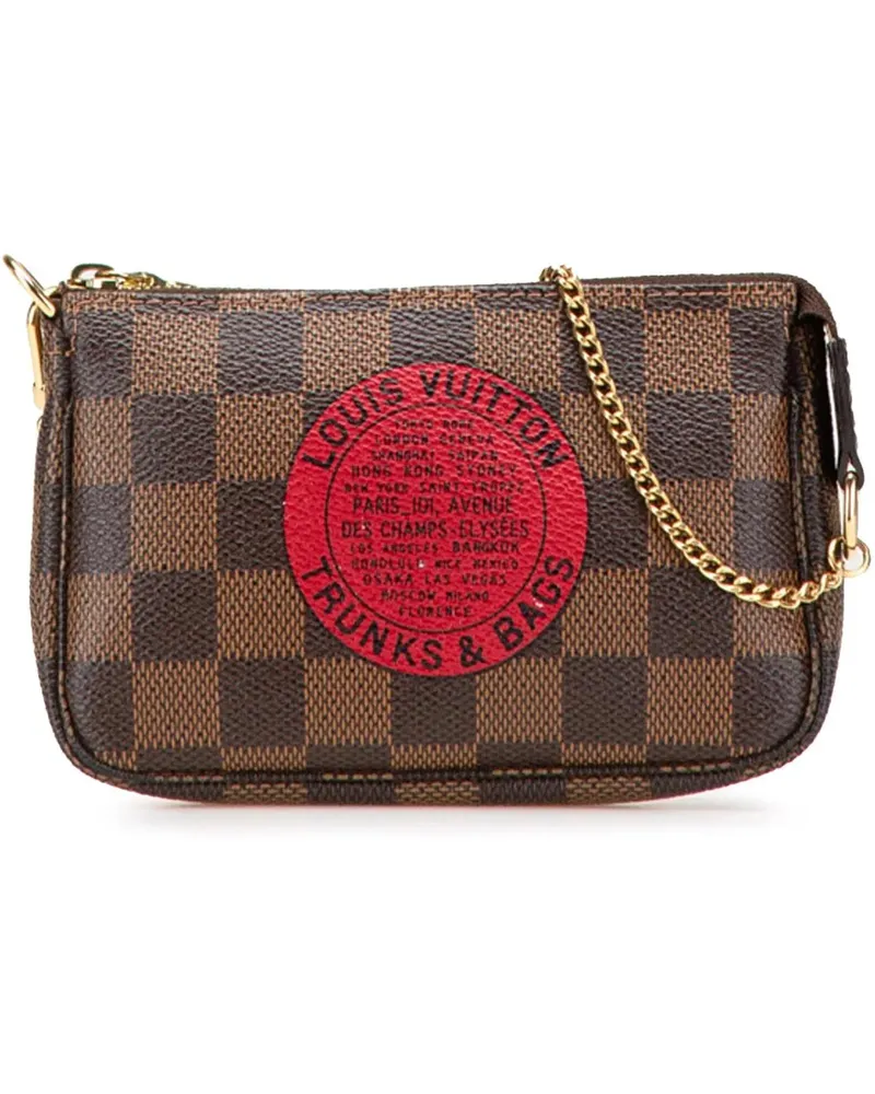 Louis Vuitton Crossbody Bags 2009 Damier Ebene Trunks and Bags Mini Pochette Ac braun Braun