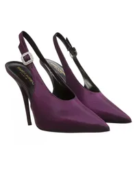 Saint Laurent Pumps & High Heels Yasmeen Slingback Pumps Shantung Violett