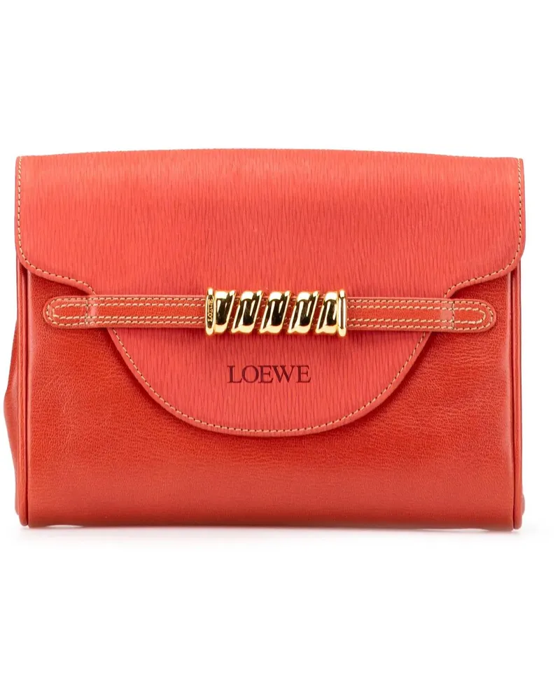 Loewe Clutches Leather Velazquez Twist Clutch rot Rot