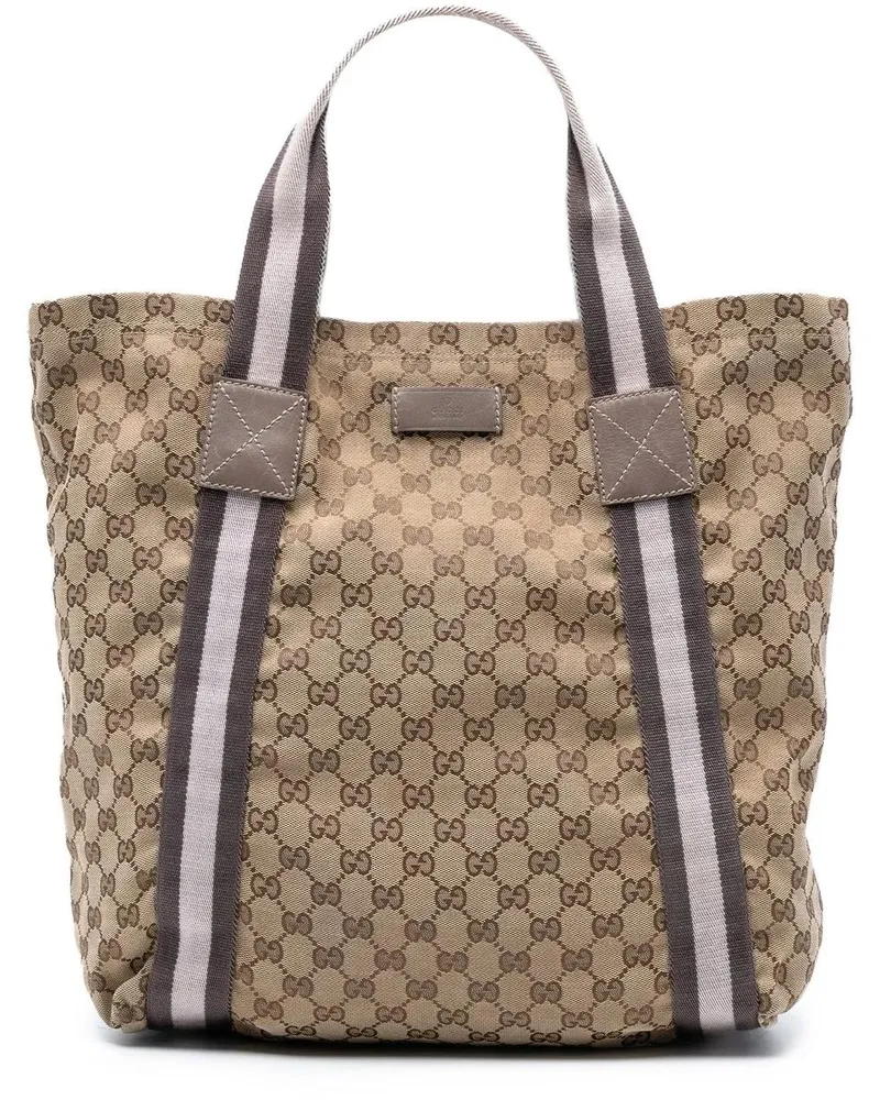 Gucci Shopper GG Canvas Web Tote braun Braun