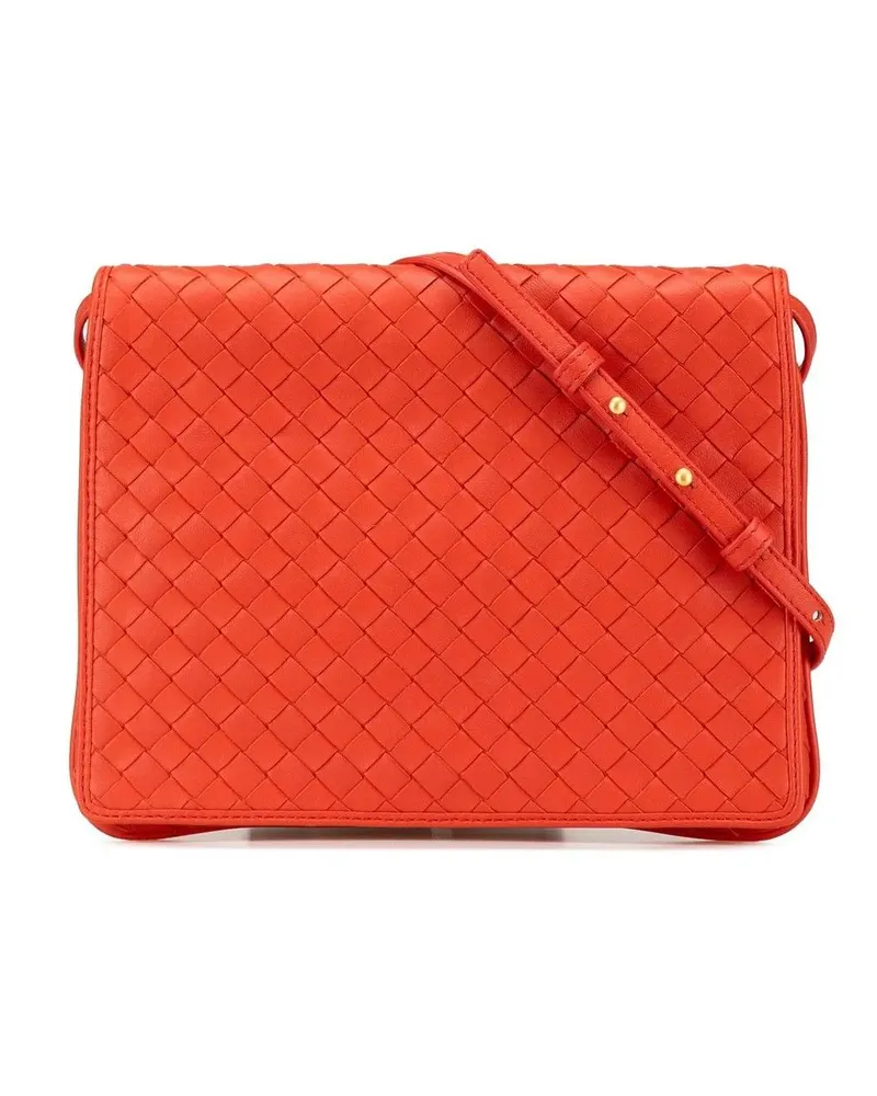Bottega Veneta Hobo Bags 2012-2024 Nappa Intrecciato Flap Crossbody orange Orange