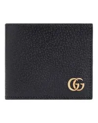 Gucci Portemonnaies Black Leather Gg Marmont Wallet Schwarz