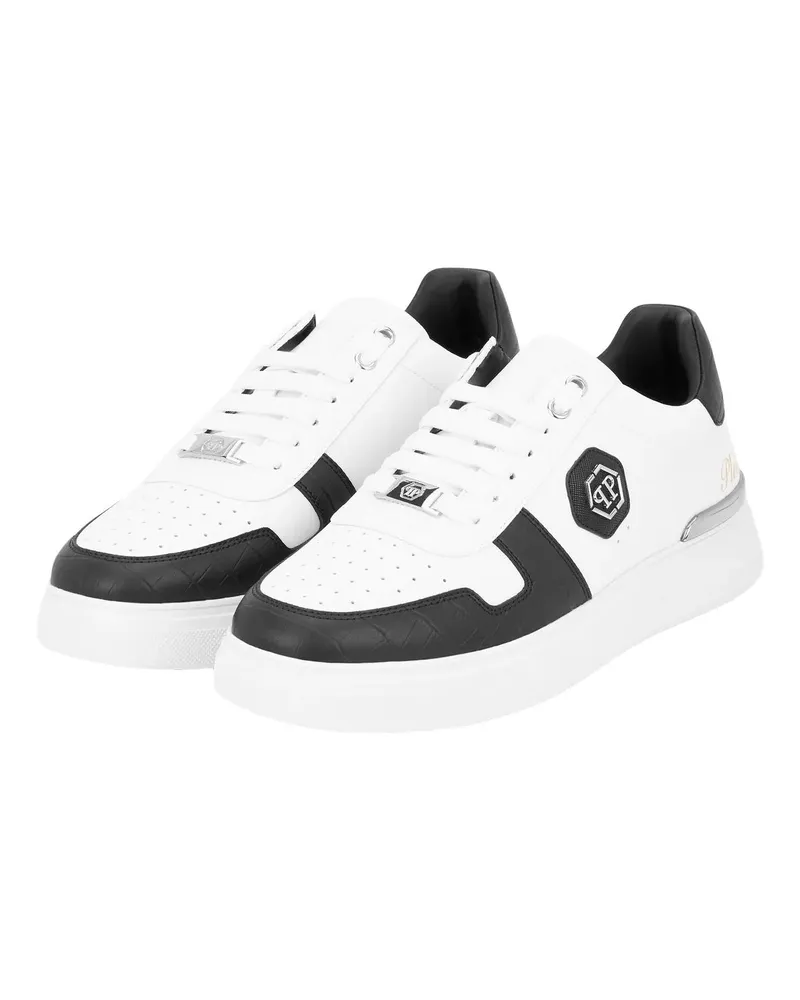 Philipp Plein Low-Top Sneaker Sneakers T-Rex_01 Nappa And Cocco weiß Weiß