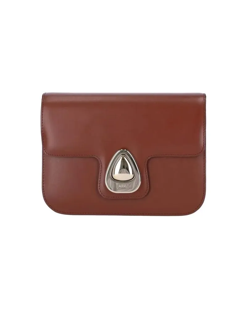 A.P.C. Hobo Bags "Astra" Small Brown Shoulder Bag braun Braun