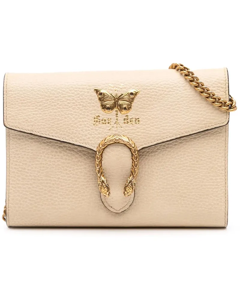 Gucci Hobo Bags Mini Pebbled Calfskin Garden Dionysus Wallet on Ch braun Braun