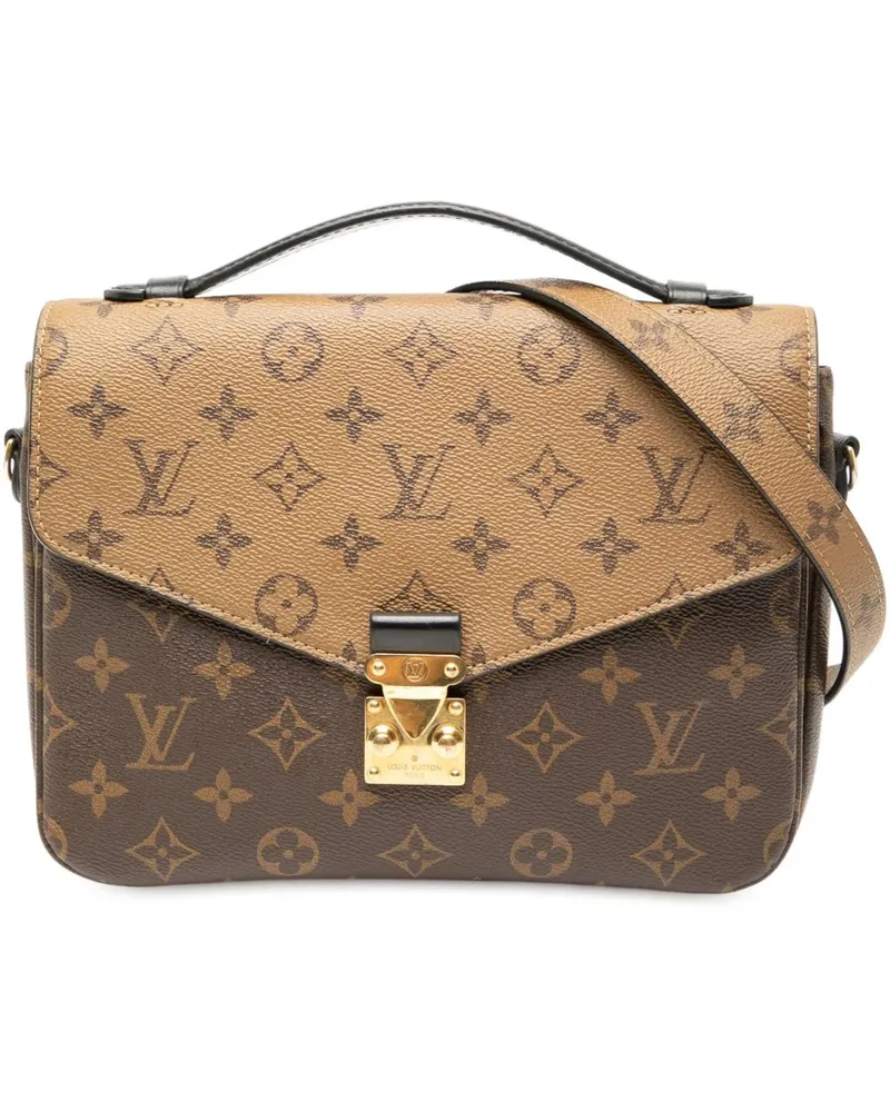 Louis Vuitton Hobo Bags Monogram Reverse Pochette Metis braun Braun