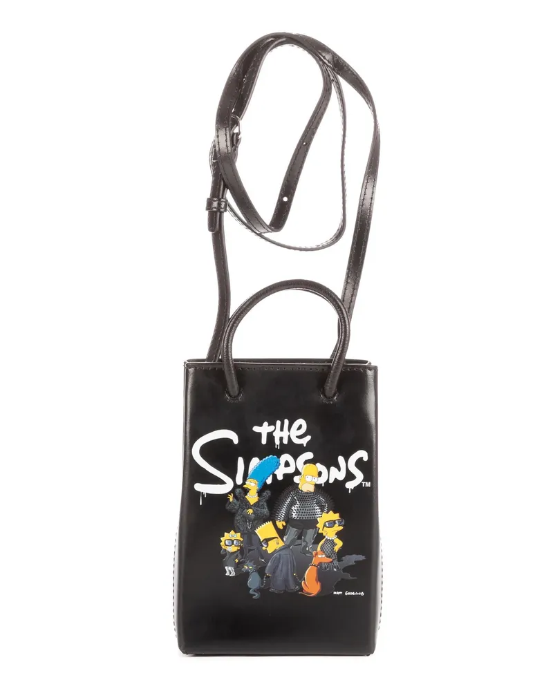 Balenciaga Crossbody Bags Mini Shopping Phone Holder schwarz Schwarz