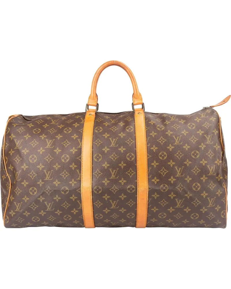 Louis Vuitton Crossbody Bags  Canvas Monogram Keepall 55 braun Braun