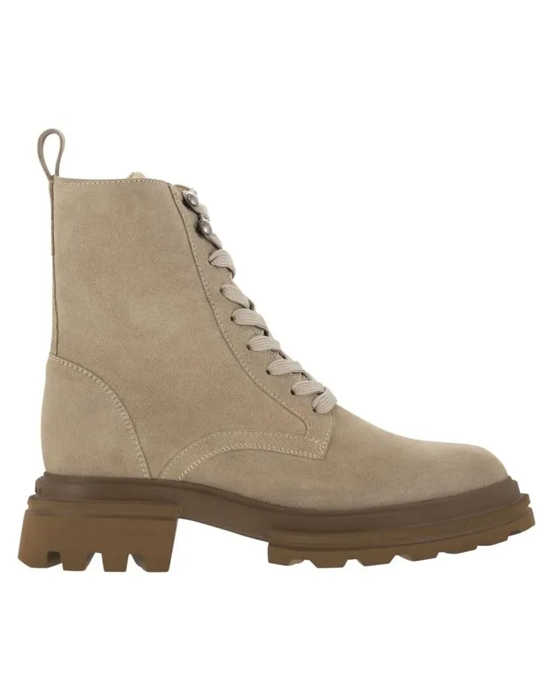 Hogan Stiefel H674 - Suede Lace-Up Boot beige Beige