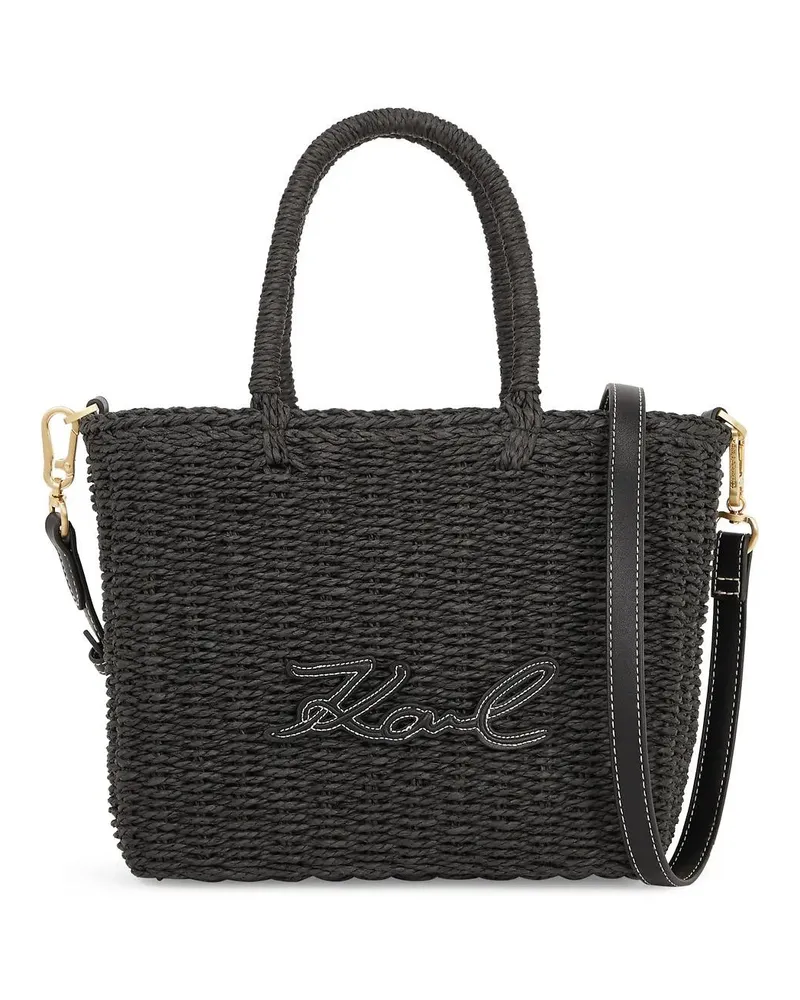 Karl Lagerfeld Shopper SIGNATURE RAFFIA schwarz Schwarz