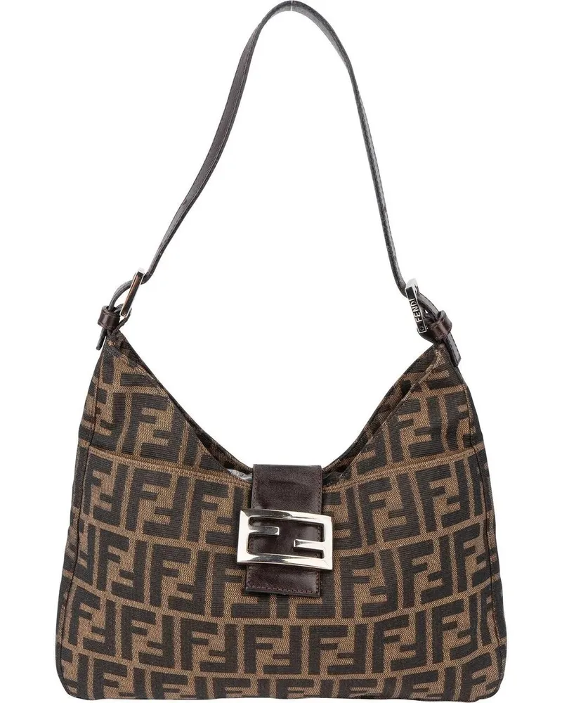 Fendi Crossbody Bags  FF Monogram Baguette Buckle Shoulder Bag braun Braun