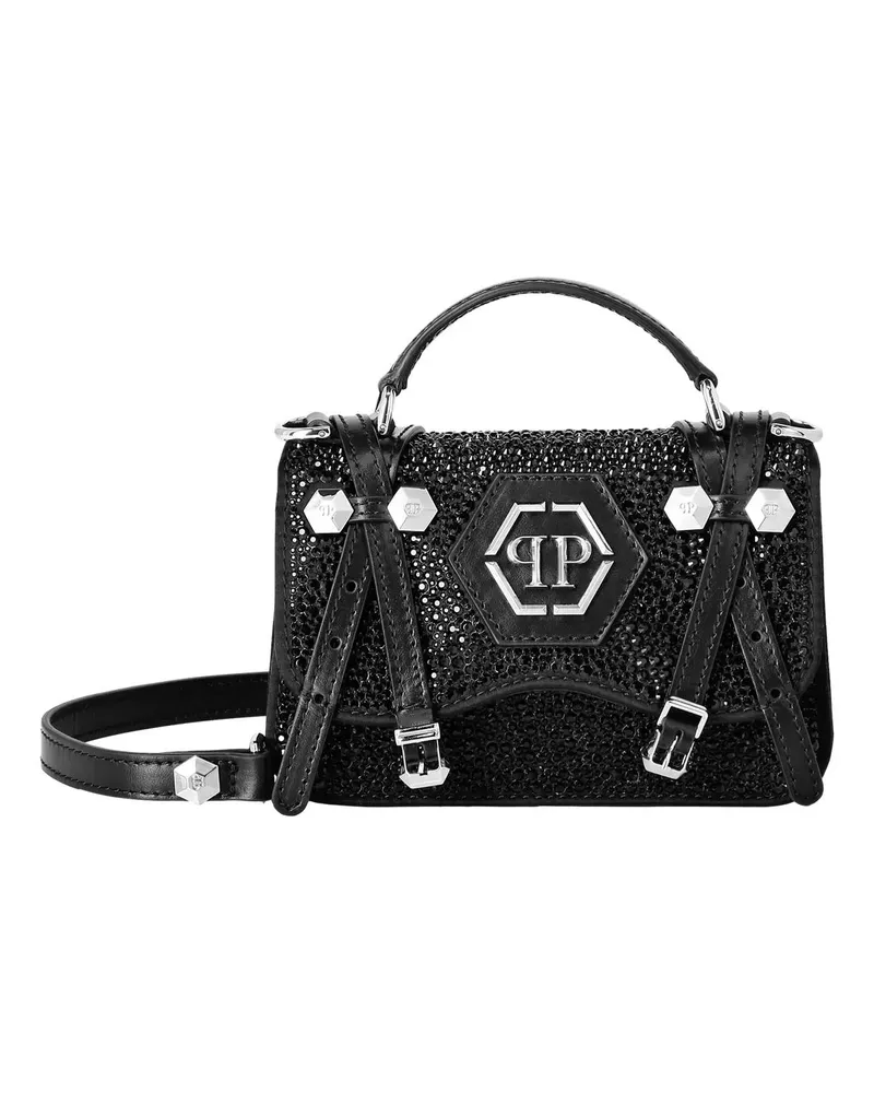 Philipp Plein Crossbody Bags Henkel Tasche Mit Schmucksteinen schwarz Schwarz