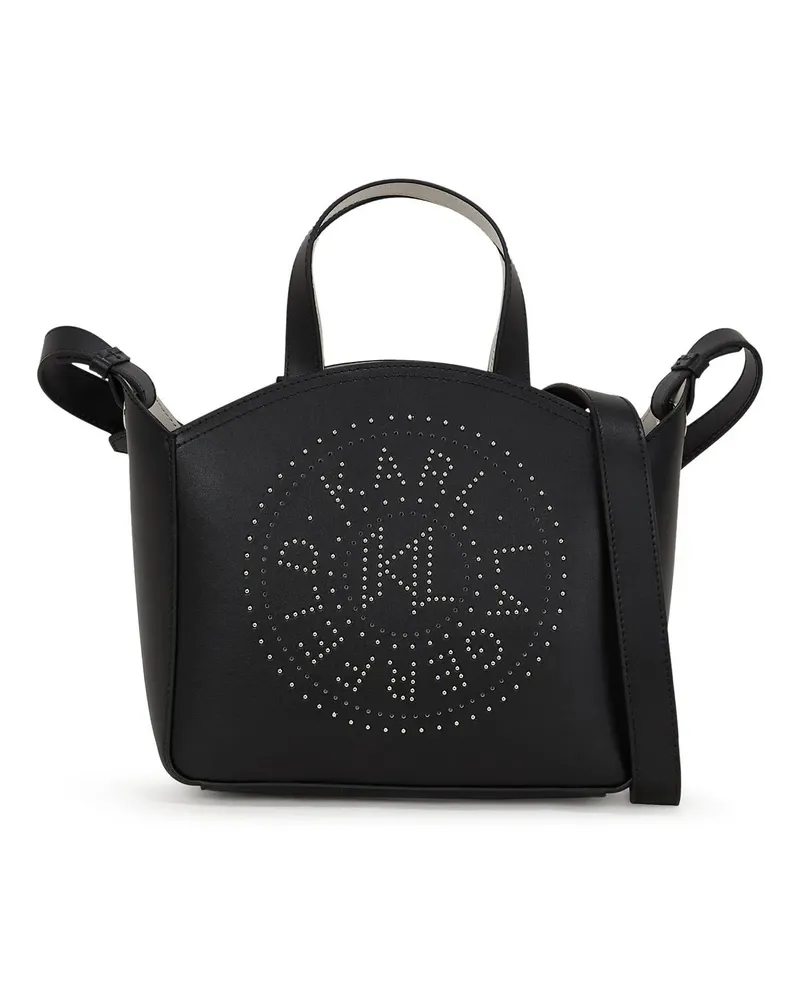 Karl Lagerfeld Shopper K/Circle kleine Tote Bag mit Nieten schwarz Schwarz