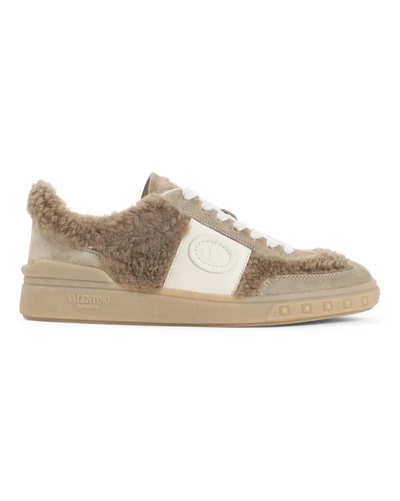 Valentino Garavani Low-Top Sneaker Low-Top Sneakers With Suede And Shearling Detailin pink Rosa