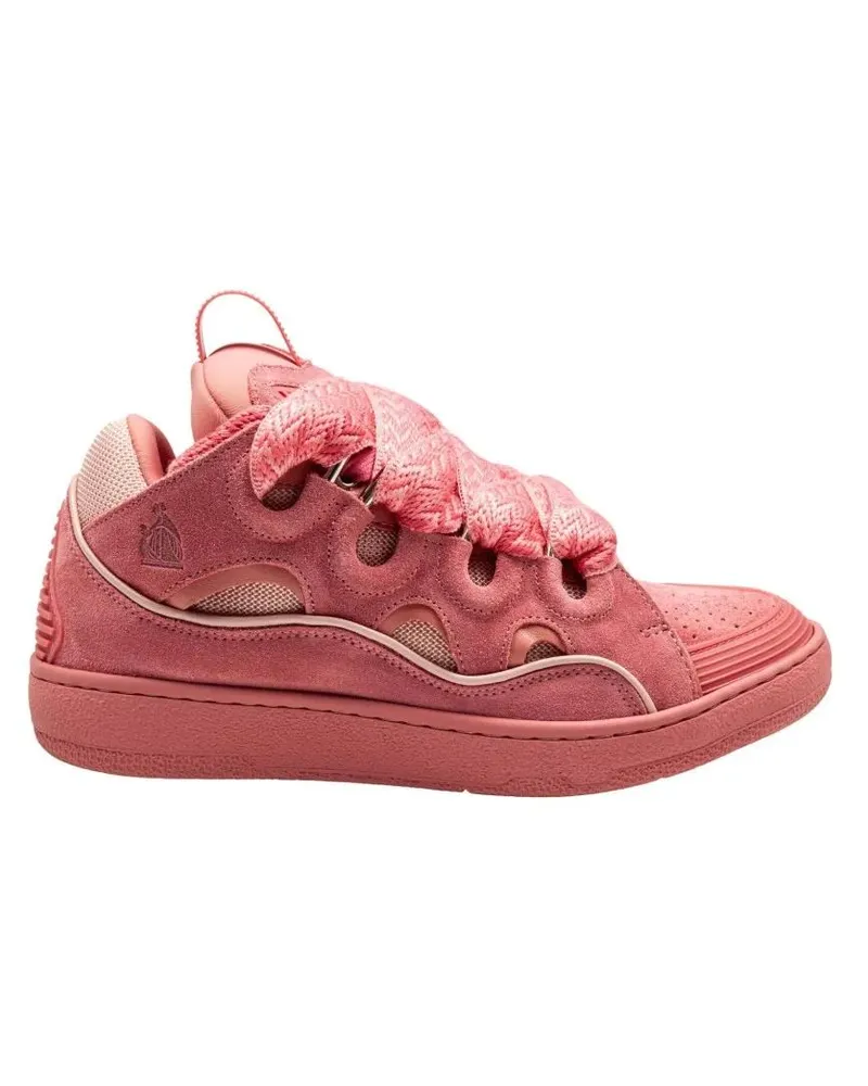 Lanvin Low-Top Sneaker Curb Suede Sneakers Pink pink Rosa