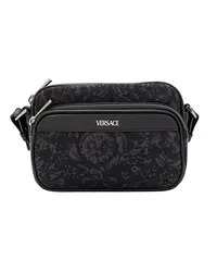 Versace Shopper Barocco Small Crossbody Fabric Jacquard Schwarz